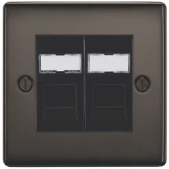 British General Nexus Metal Double RJ45 Ethernet Socket Black Nickel 7 British General Nexus Metal Double RJ45 Ethernet Socket Black Nickel -British General Shop 351XF A1