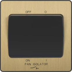 British General Evolve 10A 1-Gang 3-Pole Fan Isolator Switch Satin Brass With Black Inserts 12 British General Evolve 10A 1-Gang 3-Pole Fan Isolator Switch Satin Brass With Black Inserts -British General Shop 353PX A3