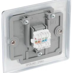 British General Nexus Metal RJ45 Ethernet Socket Polished Chrome -British General Shop 356XF A2