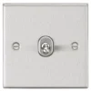 Knightsbridge CSTOG1BC 10AX 1-Gang 2-Way Light Switch Brushed Chrome -British General Shop 357TX P