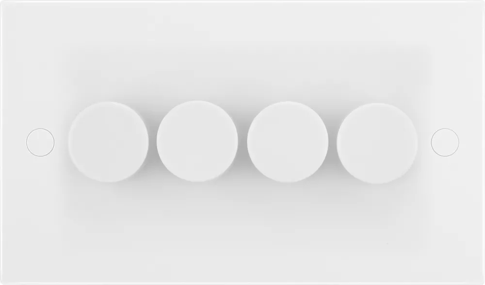 British General 4-Gang 2-Way LED Dimmer Switch White 4 British General 4-Gang 2-Way LED Dimmer Switch White - Image 2