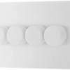British General 4-Gang 2-Way LED Dimmer Switch White -British General Shop 357XF P