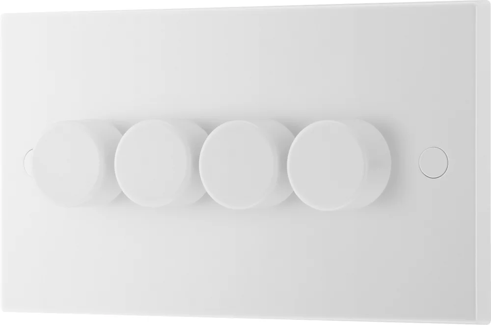 British General 4-Gang 2-Way LED Dimmer Switch White 3 British General 4-Gang 2-Way LED Dimmer Switch White