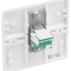 British General 800 Series RJ11 Telephone / Data Socket White With White Inserts 8 British General 800 Series RJ11 Telephone / Data Socket White With White Inserts -British General Shop 361XF A2