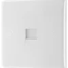 British General 800 Series RJ11 Telephone / Data Socket White With White Inserts -British General Shop 361XF P