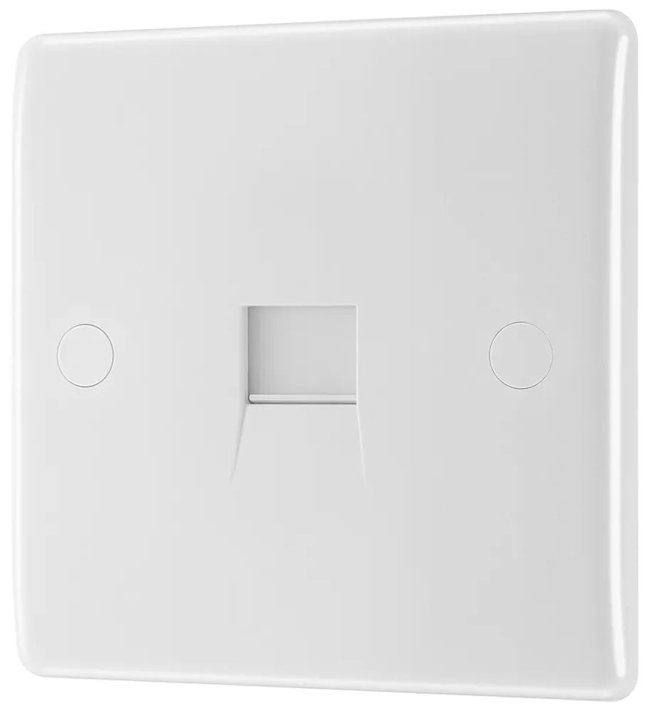 British General 800 Series RJ11 Telephone / Data Socket White With White Inserts 3 British General 800 Series RJ11 Telephone / Data Socket White With White Inserts