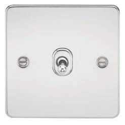 Knightsbridge FP1TOGPC 10AX 1-Gang 2-Way Light Switch Polished Chrome