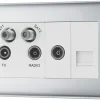 British General NEXUS METAL 4-Gang Quadruplex TV Socket Polished Chrome -British General Shop 367XG P