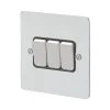 MK Edge 10AX 3-Gang 2-Way Switch Polished Chrome With Black Inserts -British General Shop 368FF P