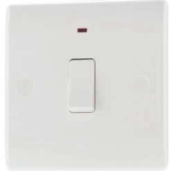 British General 800 Series 20A 1-Gang DP Water Heater Switch White With LED
