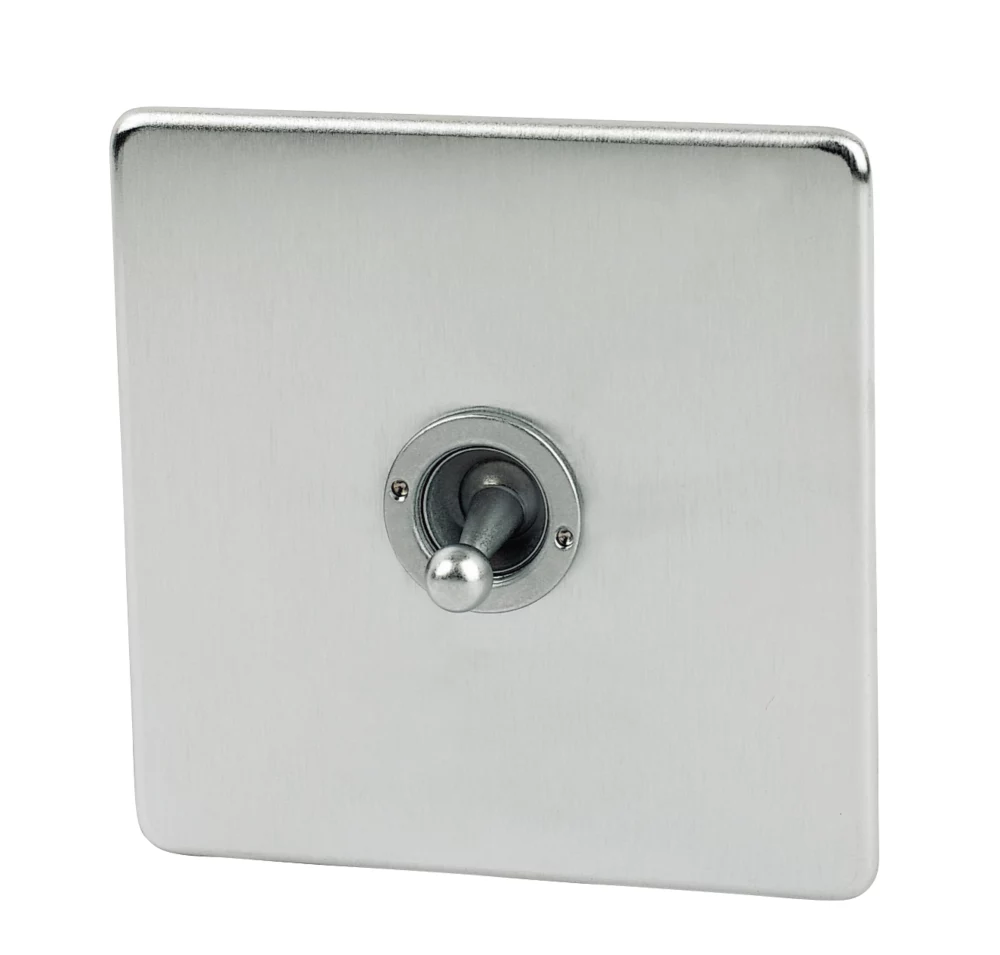Crabtree Platinum 10AX 1-Gang 2-Way Toggle Switch Satin Chrome 3 Crabtree Platinum 10AX 1-Gang 2-Way Toggle Switch Satin Chrome