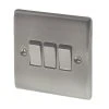 British General Nexus Metal 10AX 3-Gang 2-Way Light Switch Brushed Iridium -British General Shop 37755 P