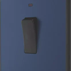 British General Evolve 20A 1-Gang DP Control Switch Blue With LED With Black Inserts