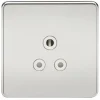 Knightsbridge SF5APCW 5A 1-Gang Unswitched Socket Polished Chrome With White Inserts 2 Knightsbridge SF5APCW 5A 1-Gang Unswitched Socket Polished Chrome With White Inserts -British General Shop 378TX P