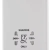 British General 800 Series 1-Gang Dual Voltage Shaver Socket 115 / 240V White -British General Shop 379HV P