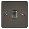 Knightsbridge FP2000GM 10AX 1-Gang 2-Way Light Switch Gunmetal -British General Shop 381TX P