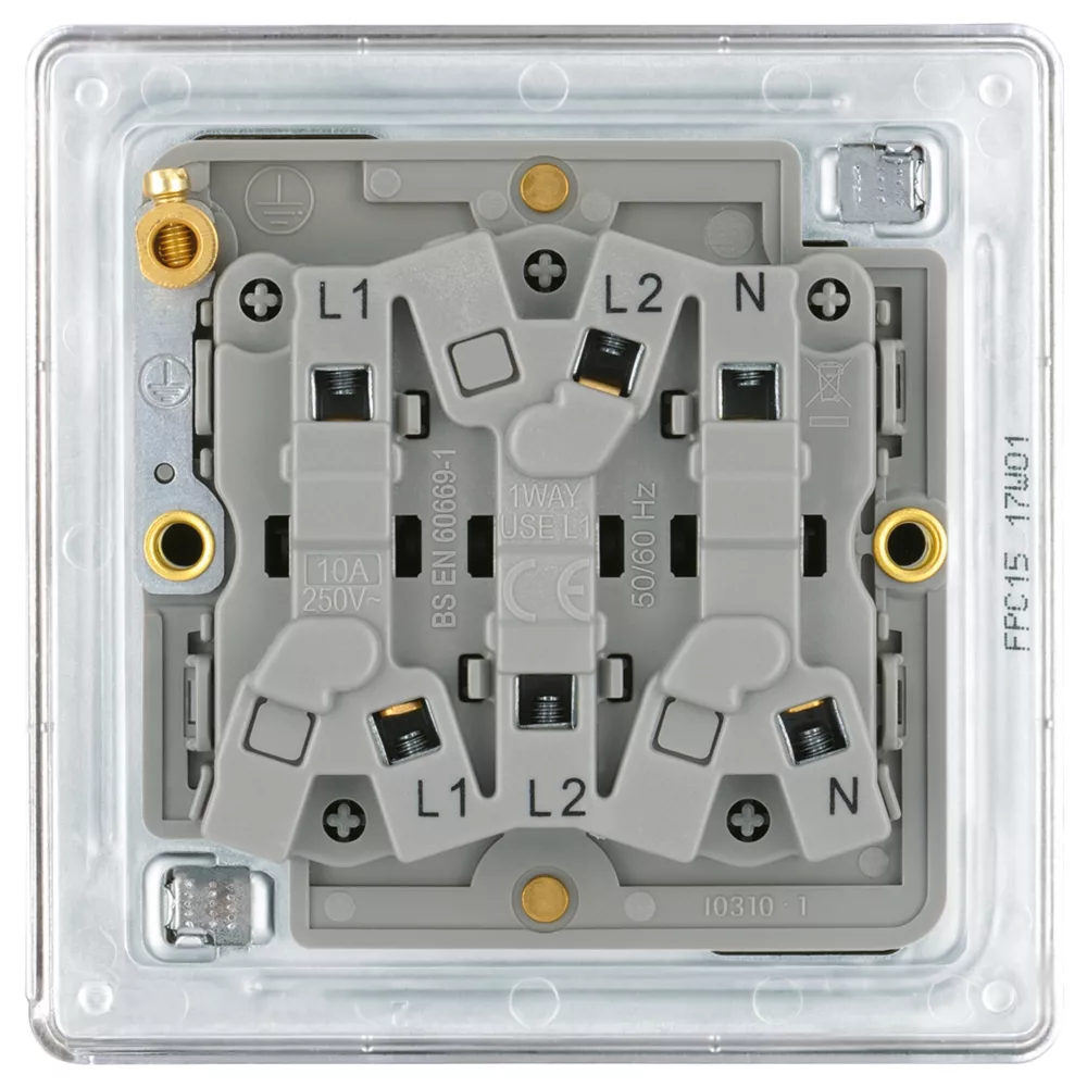 LAP 10A 1-Gang 3-Pole Fan Isolator Switch Polished Chrome 6 LAP 10A 1-Gang 3-Pole Fan Isolator Switch Polished Chrome - Image 4