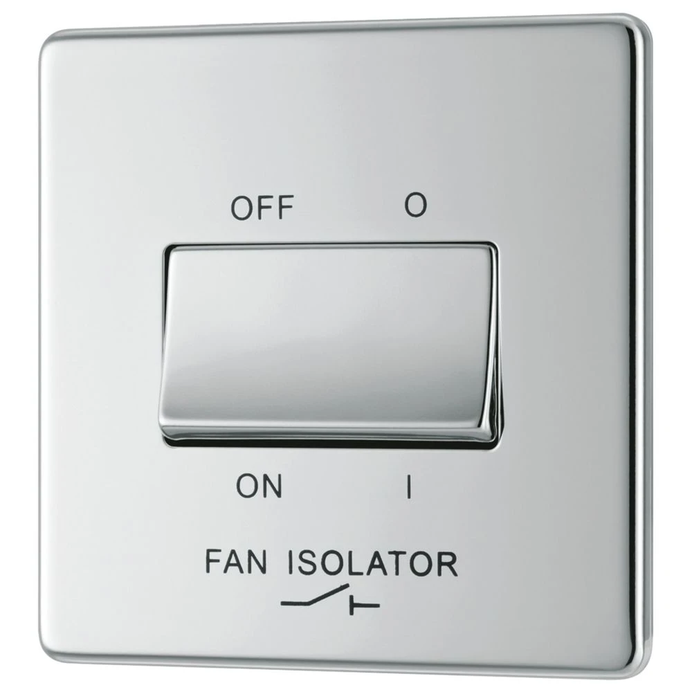 LAP 10A 1-Gang 3-Pole Fan Isolator Switch Polished Chrome 3 LAP 10A 1-Gang 3-Pole Fan Isolator Switch Polished Chrome
