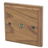 Varilight 1-Gang Coaxial TV Socket Medium Oak 2 Varilight 1-Gang Coaxial TV Socket Medium Oak -British General Shop 3859H P