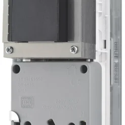 British General Nexus Metal 2-Gang Dual Voltage Shaver Socket 115 / 240V Polished Chrome With White Inserts -British General Shop 385FT A3