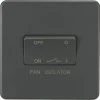 Knightsbridge SF1100AT 10AX 1-Gang TP Fan Isolator Switch Anthracite