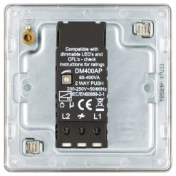 LAP 1-Gang 2-Way LED Dimmer Switch Brushed Stainless Steel 9 LAP 1-Gang 2-Way LED Dimmer Switch Brushed Stainless Steel -British General Shop 390KJ A3