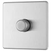 LAP 1-Gang 2-Way LED Dimmer Switch Brushed Stainless Steel -British General Shop 390KJ P