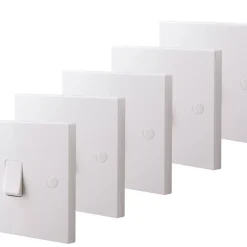 British General 900 Series 10AX 1-Gang 2-Way Light Switch White 5 Pack