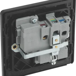 British General Evolve 13A 1-Gang SP Switched Socket Satin Brass With Black Inserts 13 British General Evolve 13A 1-Gang SP Switched Socket Satin Brass With Black Inserts -British General Shop 394RF A4