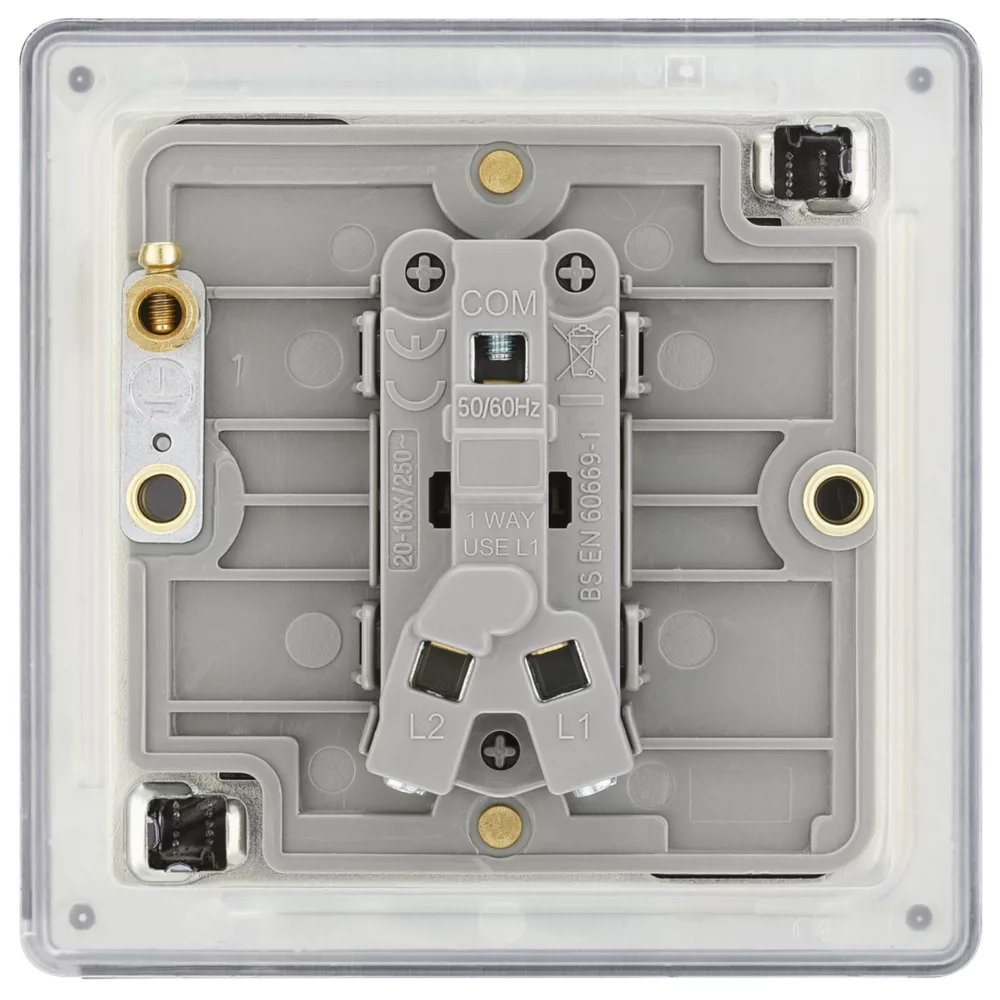 LAP 20A 16AX 1-Gang 2-Way Light Switch Slate Grey 6 LAP 20A 16AX 1-Gang 2-Way Light Switch Slate Grey - Image 4