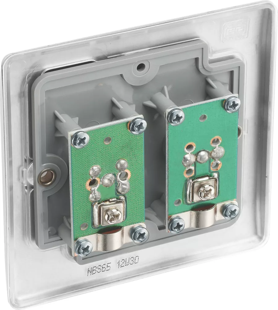 British General NEXUS METAL 1-Gang Duplex TV Socket Brushed Steel 5 British General NEXUS METAL 1-Gang Duplex TV Socket Brushed Steel - Image 3