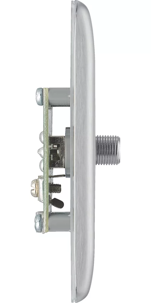 British General NEXUS METAL 1-Gang Duplex TV Socket Brushed Steel 6 British General NEXUS METAL 1-Gang Duplex TV Socket Brushed Steel - Image 4