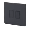 Varilight 13AX Switched Fused Spur Jet Black With Black Inserts -British General Shop 40209 P