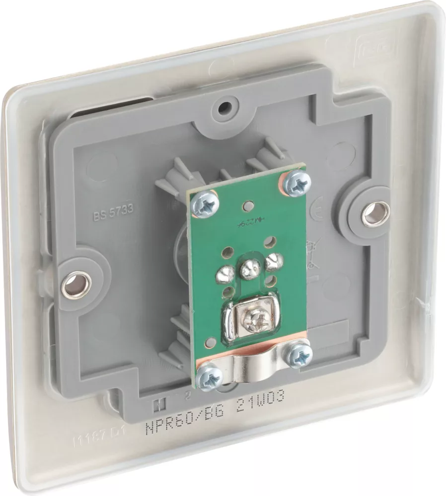 British General Nexus Metal 1-Gang Coaxial TV / FM Socket Pearl Nickel 7 British General Nexus Metal 1-Gang Coaxial TV / FM Socket Pearl Nickel - Image 5