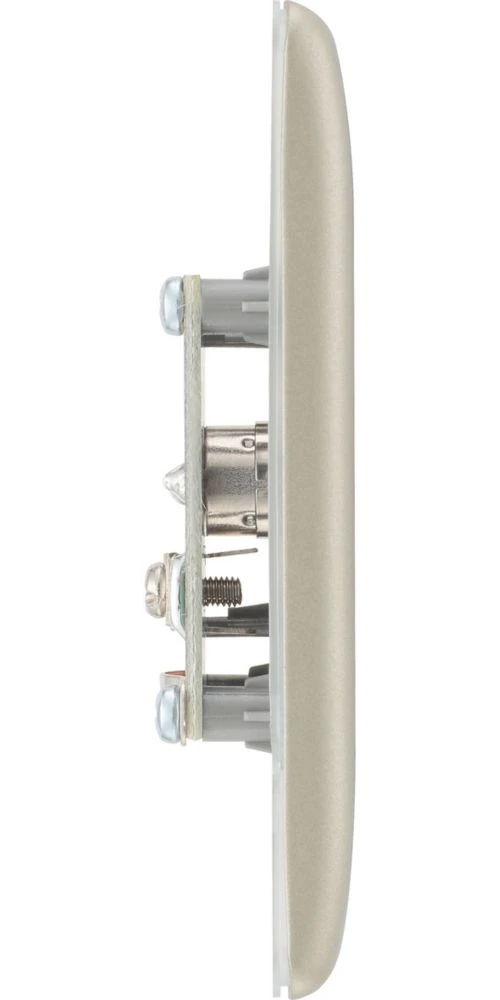 British General Nexus Metal 1-Gang Coaxial TV / FM Socket Pearl Nickel 9 British General Nexus Metal 1-Gang Coaxial TV / FM Socket Pearl Nickel - Image 7