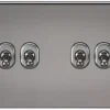 Knightsbridge SF4TOGBN 10AX 4-Gang 2-Way Light Switch Black Nickel -British General Shop 411TX P