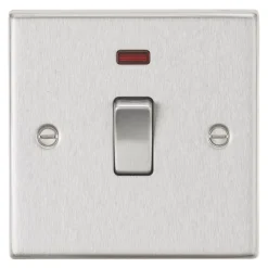 Knightsbridge CS834NBC 20A 1-Gang DP Control Switch Brushed Chrome With LED