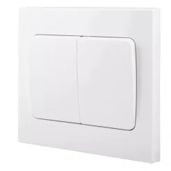 British General 900 Series 10AX 2-Gang 2-Way Light Switch White