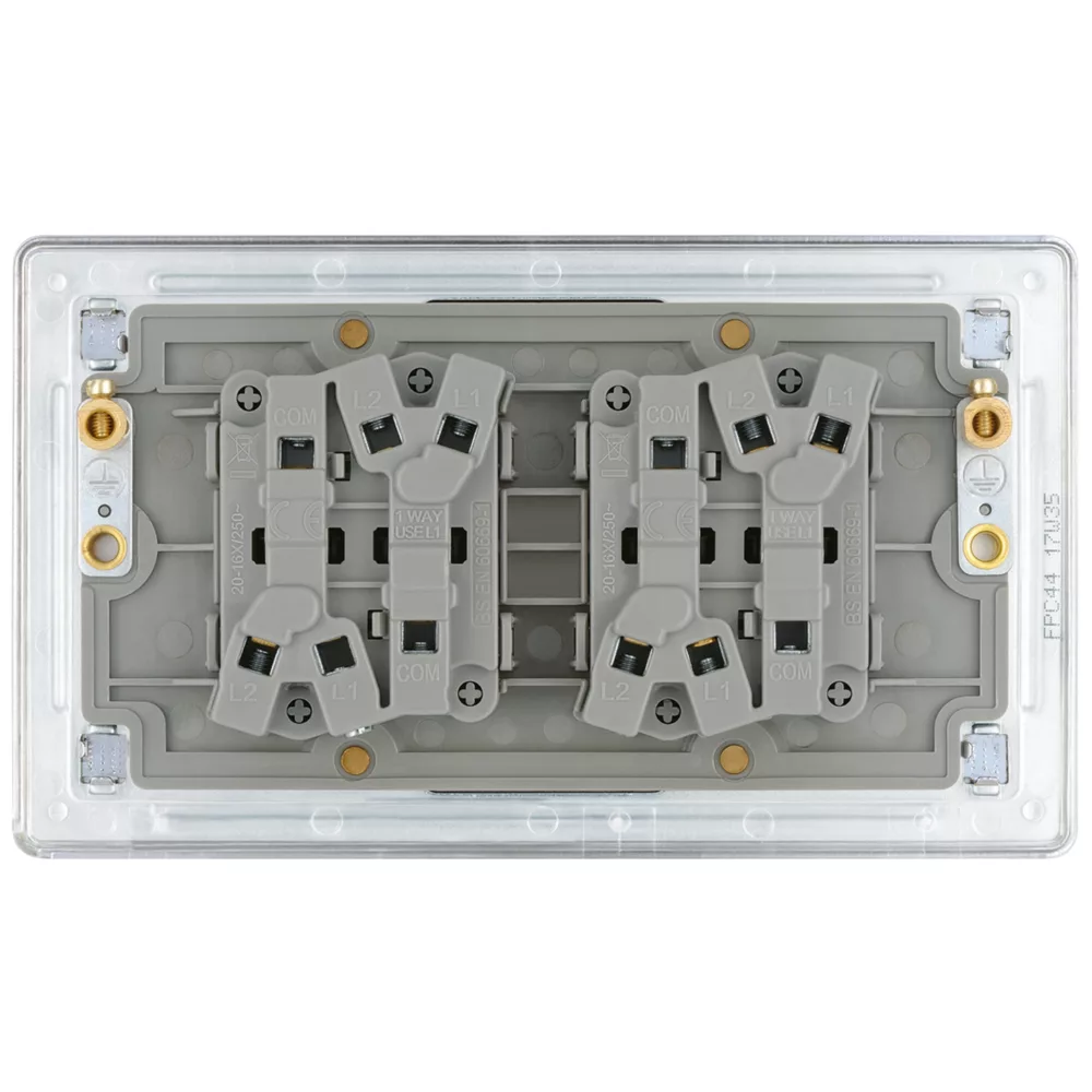 LAP 20A 16AX 4-Gang 2-Way Light Switch Polished Chrome 6 LAP 20A 16AX 4-Gang 2-Way Light Switch Polished Chrome - Image 4