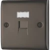 British General Nexus Metal RJ45 Ethernet Socket Black Nickel -British General Shop 421XG P