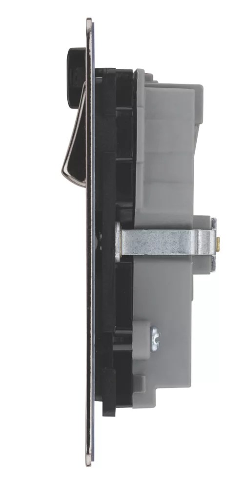 LAP 13A 2-Gang SP Switched Wi-Fi Extender Socket + 2.1A 1-Outlet Type A USB Charger Black Nickel With Black Inserts 5 LAP 13A 2-Gang SP Switched Wi-Fi Extender Socket + 2.1A 1-Outlet Type A USB Charger Black Nickel With Black Inserts - Image 3