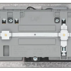 LAP 13A 2-Gang SP Switched Wi-Fi Extender Socket + 2.1A 1-Outlet Type A USB Charger Black Nickel With Black Inserts 9 LAP 13A 2-Gang SP Switched Wi-Fi Extender Socket + 2.1A 1-Outlet Type A USB Charger Black Nickel With Black Inserts -British General Shop 422HF A3