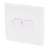 Schneider Electric Ultimate Slimline 16AX 2-Gang 2-Way Light Switch White 2 Schneider Electric Ultimate Slimline 16AX 2-Gang 2-Way Light Switch White -British General Shop 4246J P