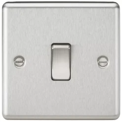Knightsbridge CL2BC 10AX 1-Gang 2-Way Light Switch Brushed Chrome