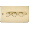Knightsbridge FP2183BB 3-Gang 2-Way LED Dimmer Switch Brushed Brass 2 Knightsbridge FP2183BB 3-Gang 2-Way LED Dimmer Switch Brushed Brass -British General Shop 424TY P