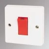 Crabtree Capital 45A 1-Gang DP Cooker Switch White