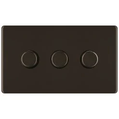LAP 3-Gang 2-Way LED Dimmer Switch Black Nickel 7 LAP 3-Gang 2-Way LED Dimmer Switch Black Nickel -British General Shop 425KJ A1