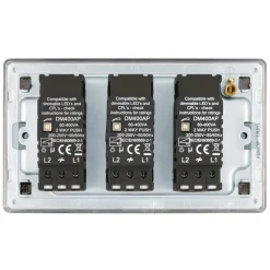 LAP 3-Gang 2-Way LED Dimmer Switch Black Nickel 9 LAP 3-Gang 2-Way LED Dimmer Switch Black Nickel -British General Shop 425KJ A3