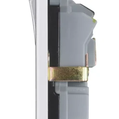 Schneider Electric Ultimate Low Profile 13A 2-Gang SP Switched Plug Socket Brushed Chrome With Black Inserts -British General Shop 4276J A2