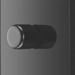 British General Evolve 1-Gang 2-Way LED Trailing Edge Single Push Dimmer Switch With Rotary Control Black With Black Inserts